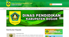 Desktop Screenshot of disdik.bogorkab.go.id